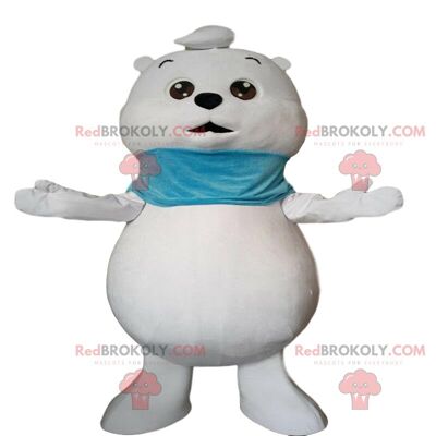 Gran oso de peluche blanco y negro REDBROKOLY mascota, disfraz de panda / REDBROKO_08526
