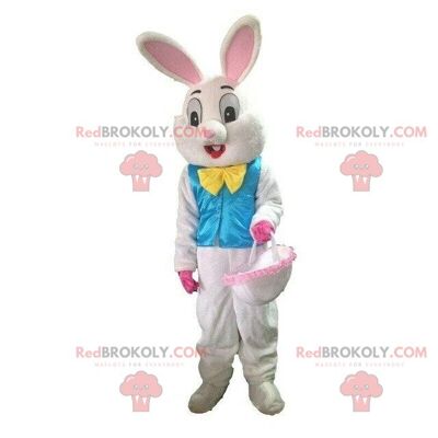 2 rabbit REDBROKOLY mascots dressed in festive outfits / REDBROKO_08544