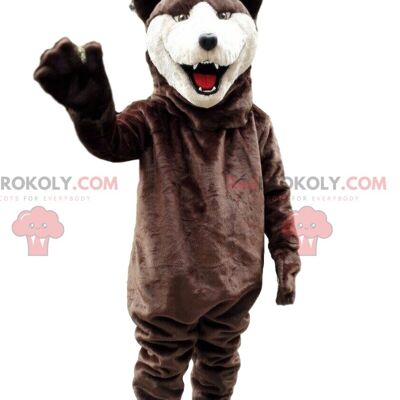 Husky dog REDBROKOLY mascot, fox costume, hairy disguise / REDBROKO_08565