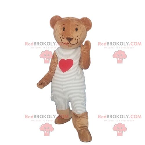 Bear REDBROKOLY mascot, brown bear costume, wild animal / REDBROKO_08566
