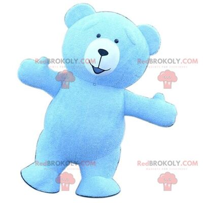 Big pink teddy REDBROKOLY mascot, pink bear costume / REDBROKO_08575