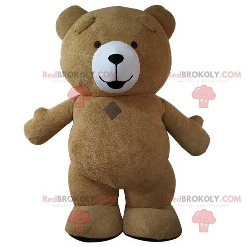 Gigantic teddy bear REDBROKOLY mascot, inflatable costume / REDBROKO_08579