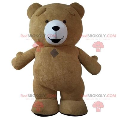 Oso de peluche gigante mascota REDBROKOLY, traje inflable / REDBROKO_08579