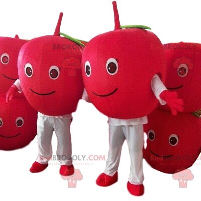 Mascotte REDBROKOLY scimmia marrone con cuore, costume romantico / REDBROKO_08640