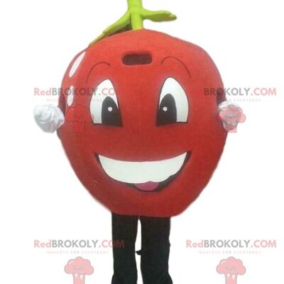2 REDBROKOLY mascots of red cherries, 2 red fruits, red apples / REDBROKO_08641