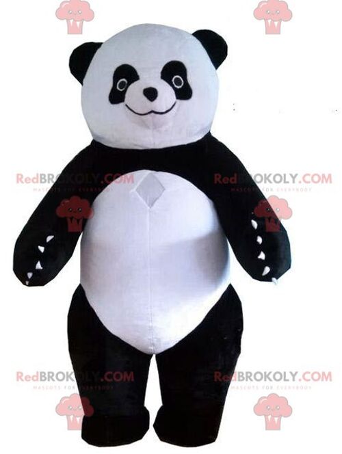 2 panda REDBROKOLY mascots, panda costumes, Asian animals / REDBROKO_08649