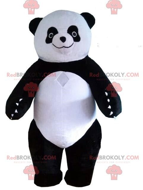 2 panda REDBROKOLY mascots, panda costumes, Asian animals / REDBROKO_08649