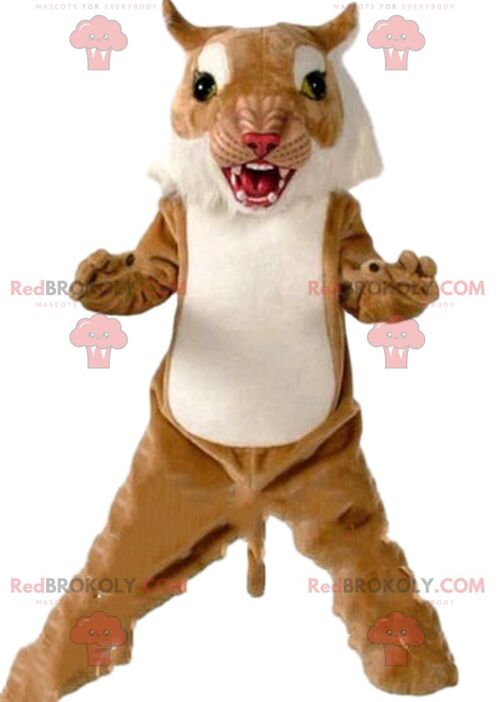 Big brown bear REDBROKOLY mascot, giant teddy bear costume / REDBROKO_08673