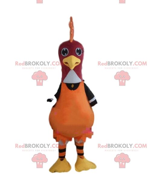 Round soccer ball REDBROKOLY mascot, soccer match costume / REDBROKO_08689