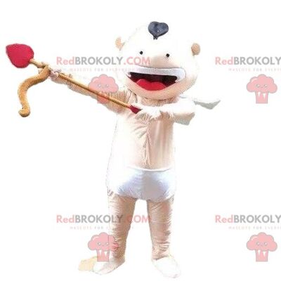 Snowman REDBROKOLY mascot, tornado costume, weather conditions / REDBROKO_08691