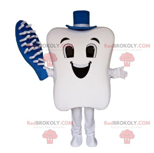 Blue character REDBROKOLY mascot, blue creature costume / REDBROKO_08766