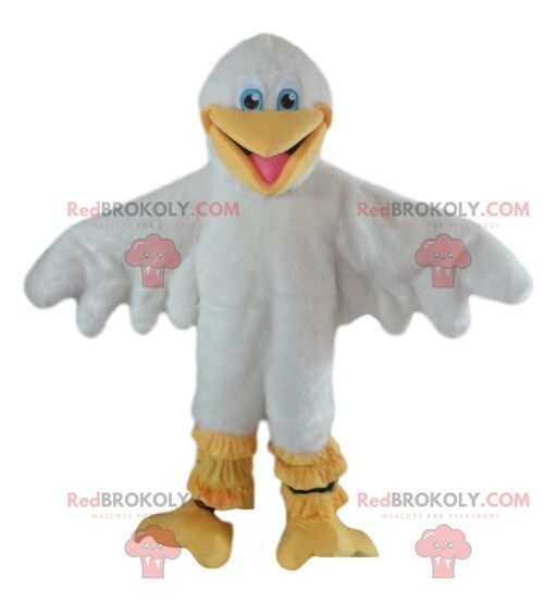 Rooster REDBROKOLY mascot, white bird in Asian dress / REDBROKO_08808