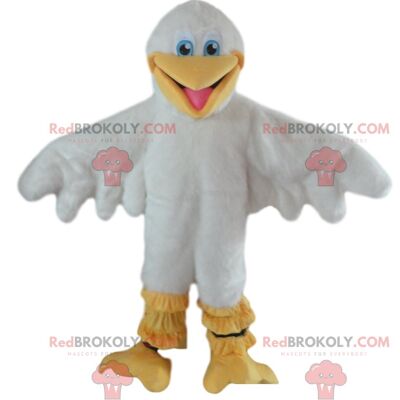 Rooster REDBROKOLY mascot, white bird in Asian dress / REDBROKO_08808