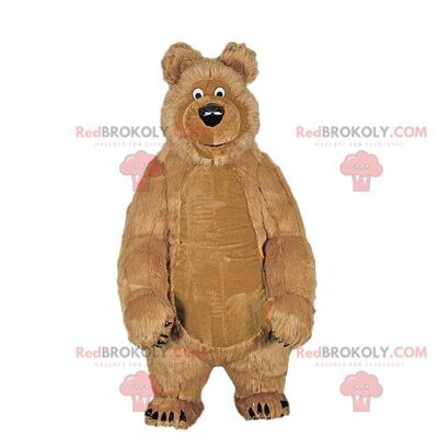 Orso REDBROKOLY mascotte, famoso orso del cartone animato Masha e l'Orso / REDBROKO_08825