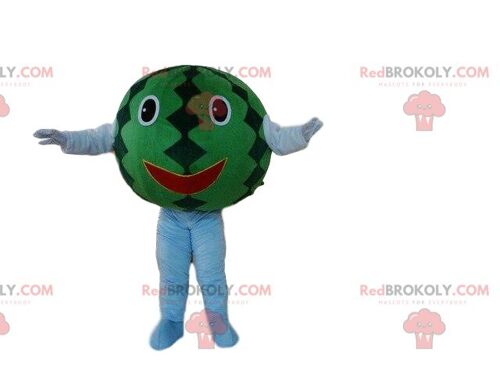 Mammoth REDBROKOLY mascot with large tusks, giant elephant / REDBROKO_08833