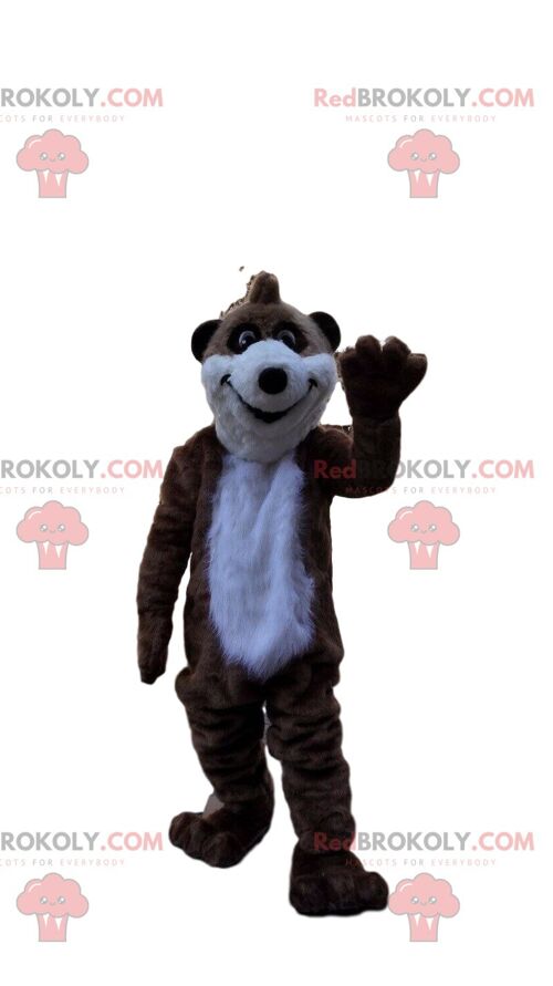 White and black tiger REDBROKOLY mascot, feline costume, giant tiger / REDBROKO_08850