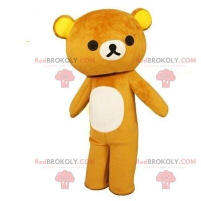 Elegant teddy bear REDBROKOLY mascot, romantic gentleman's costume / REDBROKO_08876