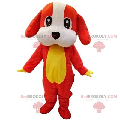 Yellow cat REDBROKOLY mascot, cat costume, feline disguise / REDBROKO_08889