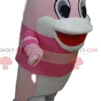 2 dolphin REDBROKOLY mascots, colorful fish costumes / REDBROKO_08894