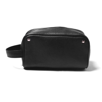 Leder Dopp Kit - Schwarz