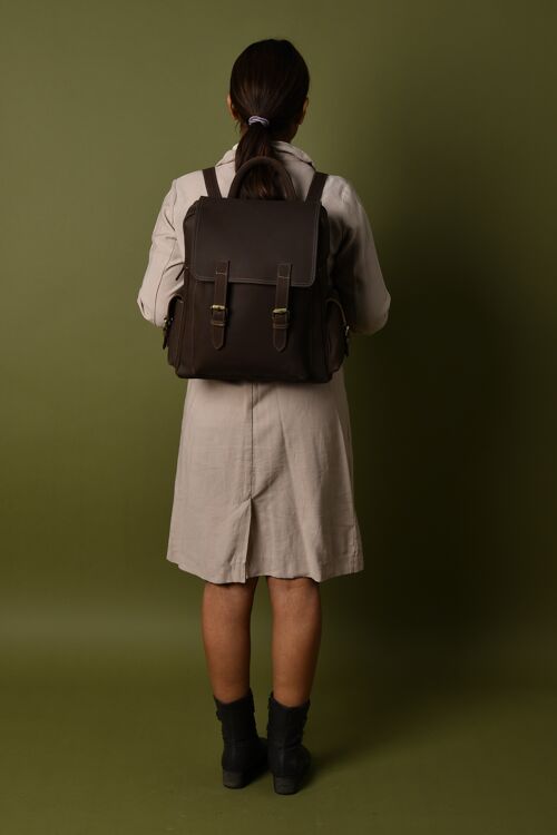 Crazy Horse Leather Backpack- Bags For her