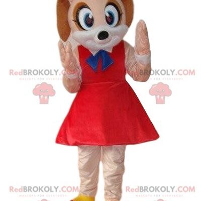 Mascotte REDBROKOLY rapa bianca e verde, costume vegetale / REDBROKO_08989