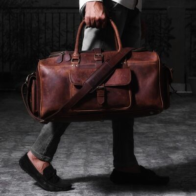 Bowie Leather Duffle Bag- Travel Bags For Men