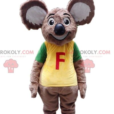 Two-tone brown wolf REDBROKOLY mascot, dog costume, wolf dog / REDBROKO_09061