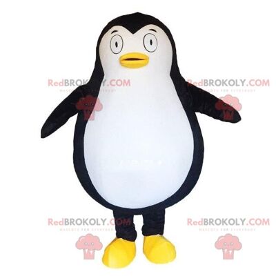 Schwarz-weißer und gelber Pinguin REDBROKOLY Maskottchen, Pinguinkostüm / REDBROKO_09109