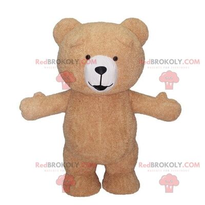 Orso gonfiabile rosa REDBROKOLY mascotte, costume da orsacchiotto gigante / REDBROKO_09131