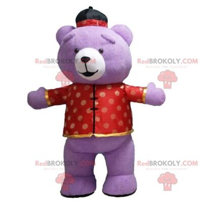 orsacchiotto gonfiabile rosa REDBROKOLY mascotte, costume da orso rosa / REDBROKO_09134