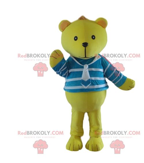 Purple bear REDBROKOLY mascot in Asian outfit, inflatable costume / REDBROKO_09135