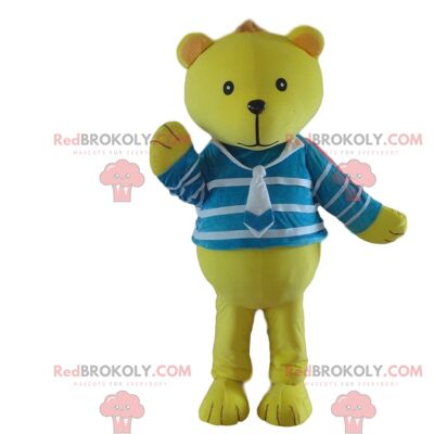 Purple bear REDBROKOLY mascot in Asian outfit, inflatable costume / REDBROKO_09135