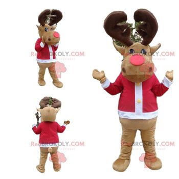 2 mascottes bonhomme de neige REDBROKOLY, costume d'hiver / REDBROKO_09167