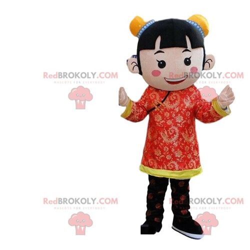 2 REDBROKOLY mascots of Asian characters, Asian costume / REDBROKO_09242