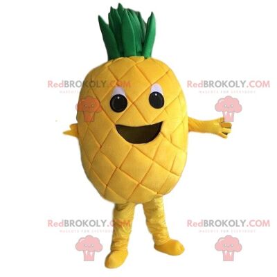 Giant yellow pineapple REDBROKOLY mascot, pineapple costume, exotic fruit / REDBROKO_09244