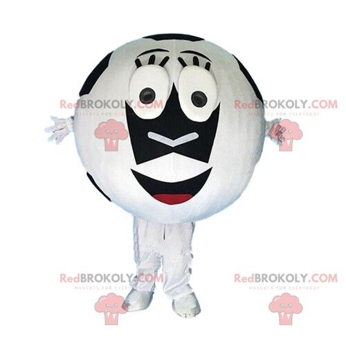 REDBROKOLY mascot big gray and white rabbit with big blue eyes / REDBROKO_09261