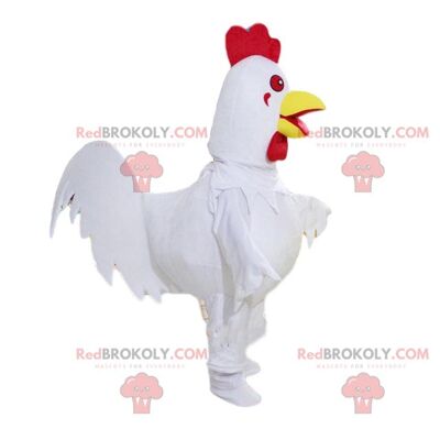 Red and yellow rooster REDBROKOLY mascot, farm costume / REDBROKO_09272