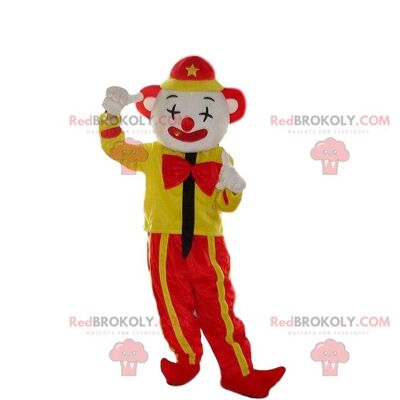 Clown multicolore REDBROKOLY mascotte, spettacoli in costume / REDBROKO_09365