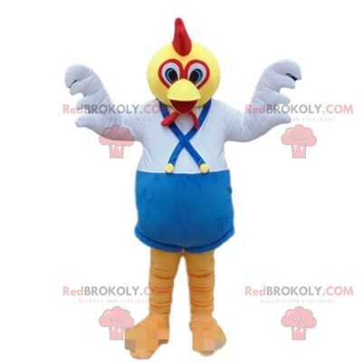 Gufo arancione e bianco REDBROKOLY mascotte, costume da uccello / REDBROKO_09489