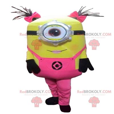 Minions REDBROKOLY mascot, dressed in pink from the movie "Me, ugly and nasty" / REDBROKO_09506