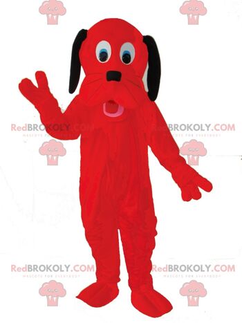 Mascotte de dinosaure rouge à l'allure féroce REDBROKOLY, costume de dinosaure / REDBROKO_09546