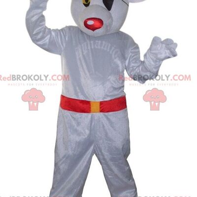 Coniglio giallo e bianco REDBROKOLY mascotte, costume da Bugs Bunny / REDBROKO_09554