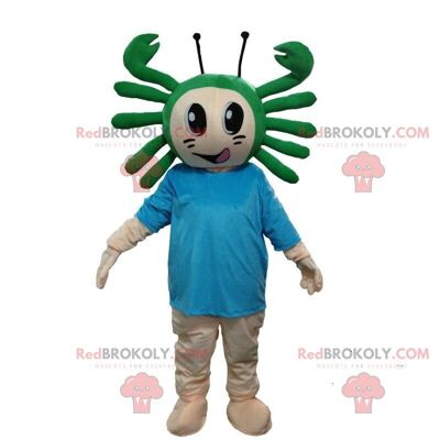 Giant crab REDBROKOLY mascot, crab costume, crustacean / REDBROKO_09557