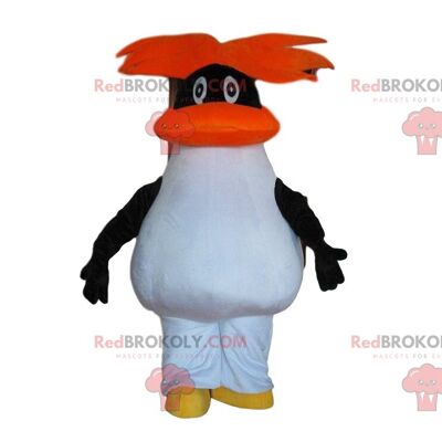 Red and white rabbit REDBROKOLY mascot, giant rabbit costume / REDBROKO_09640