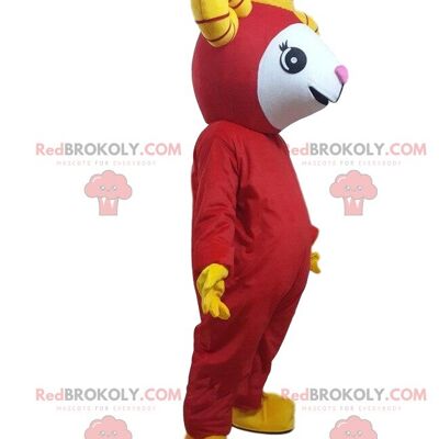 2 mascotte REDBROKOLY pecore festive, costumi da capra segno cinese / REDBROKO_09672