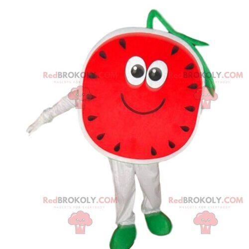 Orange and red flower REDBROKOLY mascot, fruit and vegetable costume / REDBROKO_09687