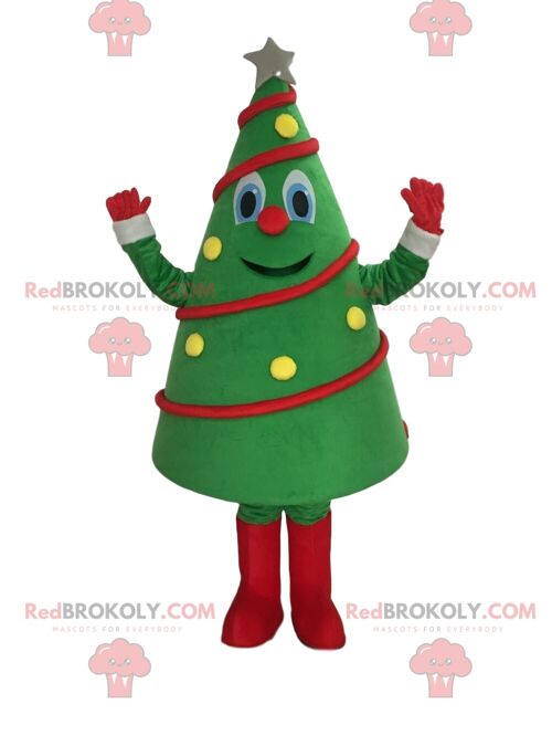 Giant mango REDBROKOLY mascot, yellow exotic fruit costume / REDBROKO_09691