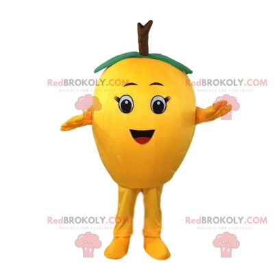 Giant orange REDBROKOLY mascot, round fruit costume, citrus / REDBROKO_09694