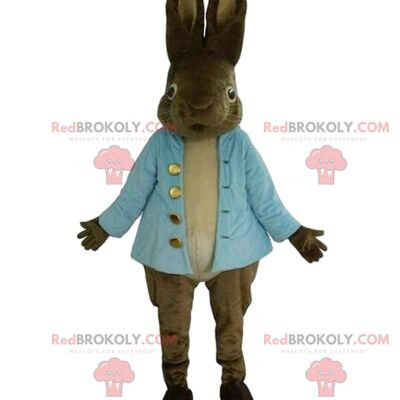 2 colorful rabbit REDBROKOLY mascots, plush rodent costumes / REDBROKO_09719
